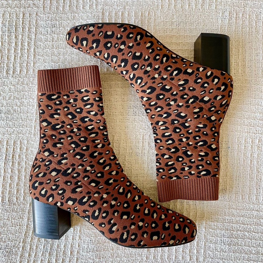 🆕 Silent D Camorra Sock Boots Leopard Tan